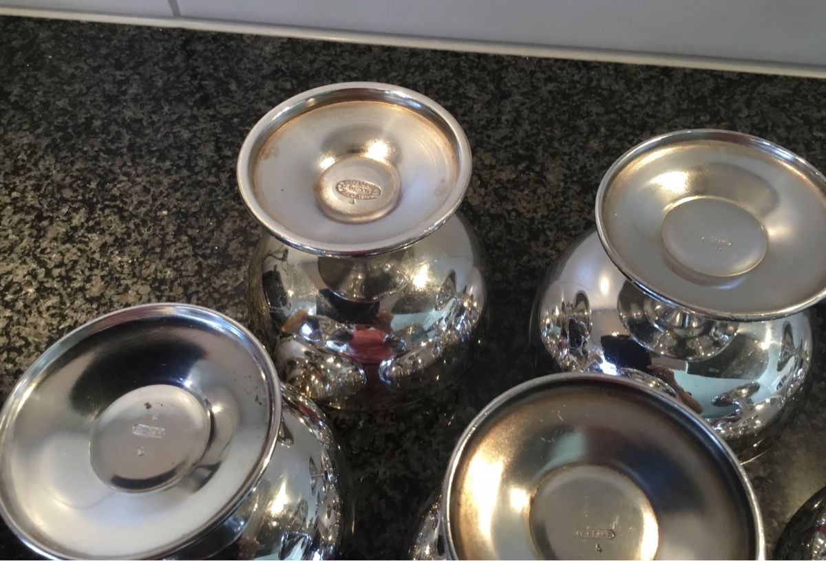 Geschirrsets: 6 Vintage Silberbecher BEARD Eisbecher  – Gebraucht aus Rüschlikon von succes08 4