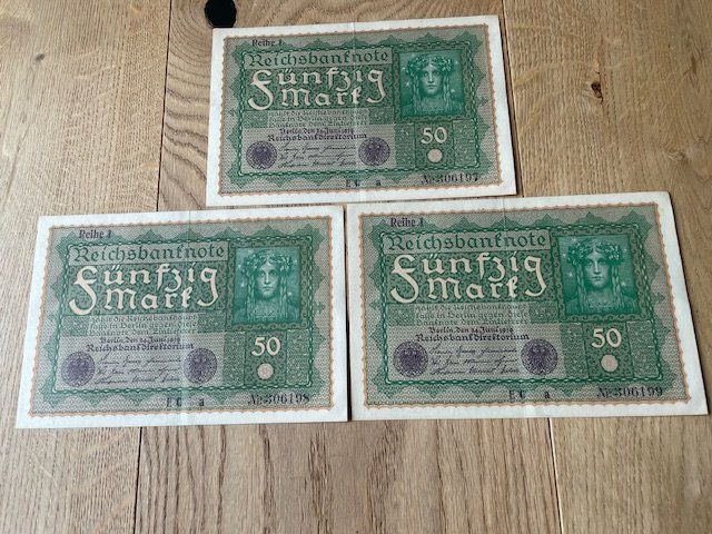 Banconote: Reichsbanknoten 50 Mark – Usato da Herisau venduto da ErWi9100