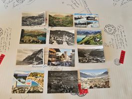 Schweiz & Internal 12 Vintage-Postkarten (F)