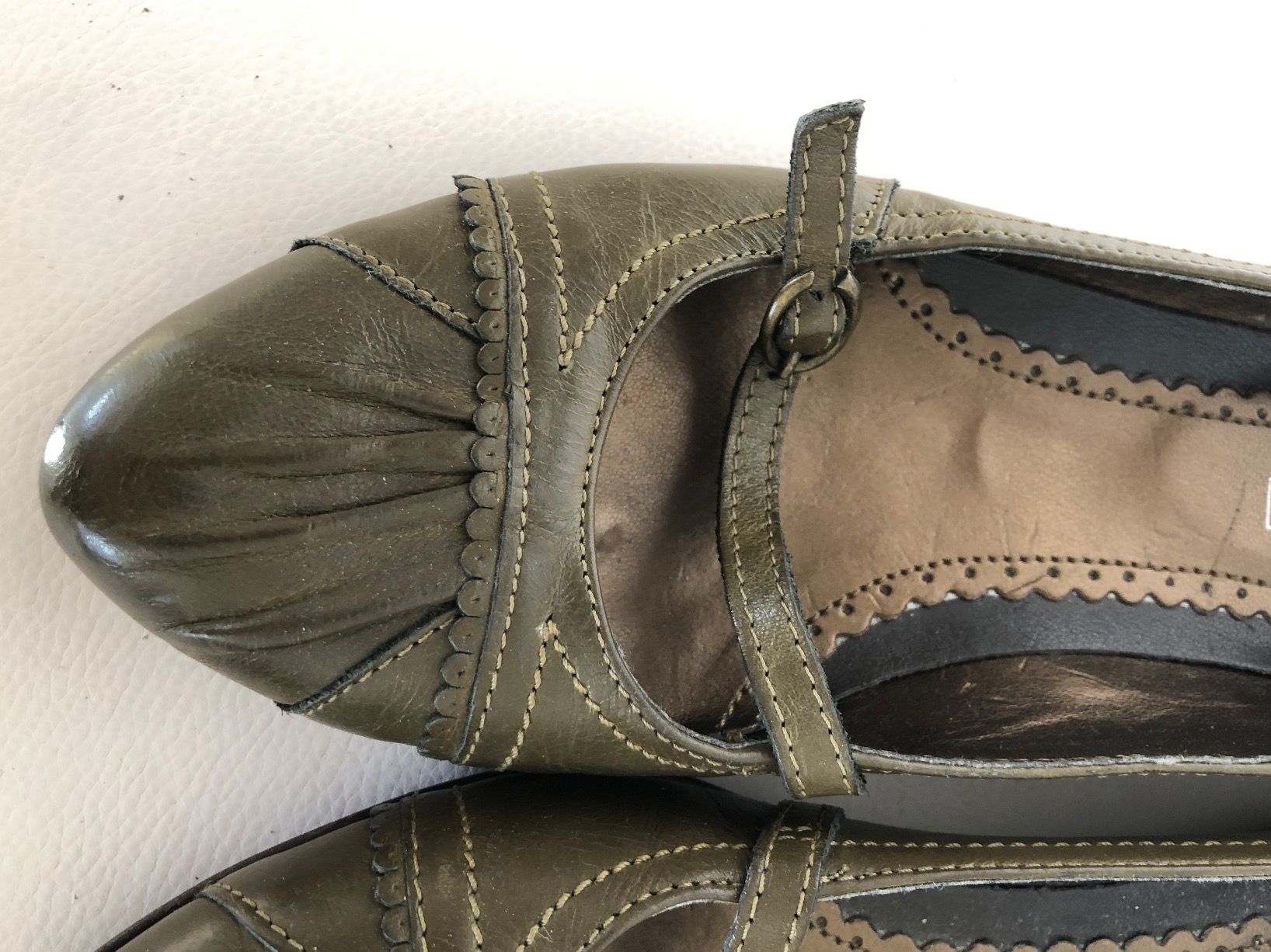 Damenschuhe: Ballerines vert olive 5th Avenue taille 37 tout cuir – Neu (gemäss Beschreibung) aus Coppet von Vanessamode 8