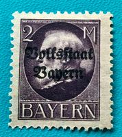 Briefmarken aus König Ludwig III. von Bayern mit Aufdruck 