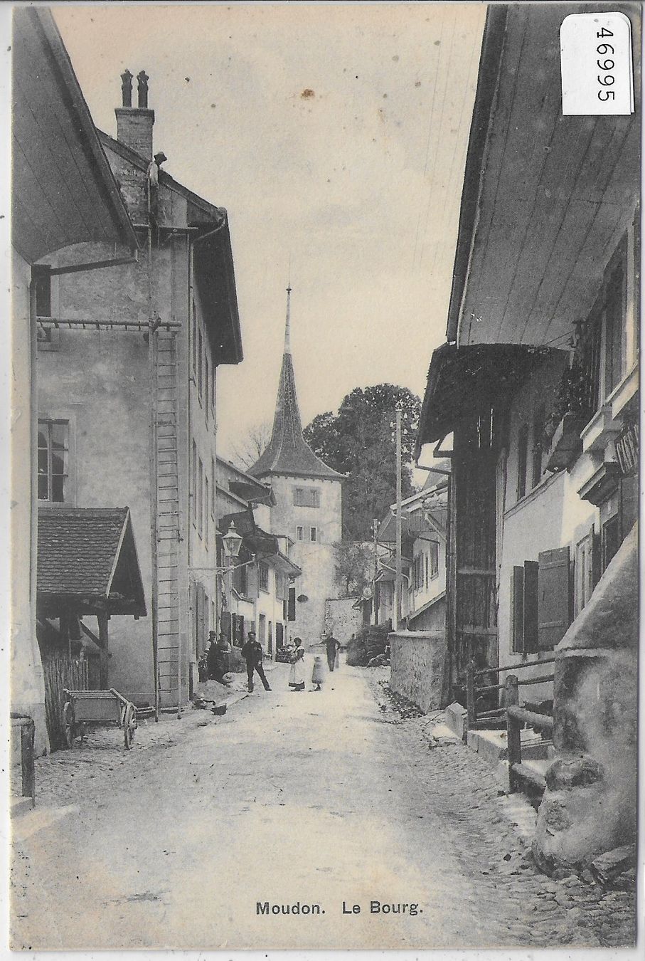 Cartoline postali: Moudon - Le Bourg - animee – Usato da Ettingen venduto da Kartenplanet