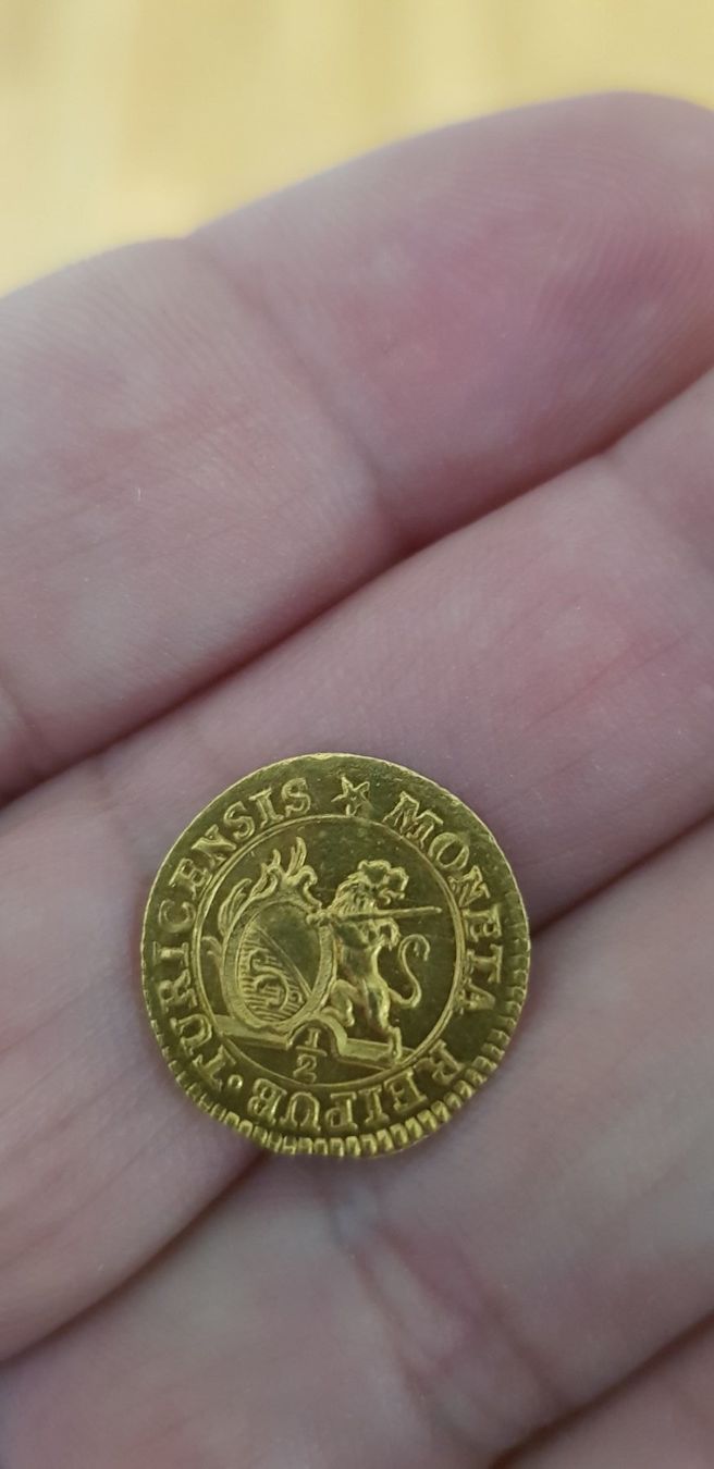 Alle Münzen: Super 1/2 Ducat 1776 Zürich – Gebraucht aus Meyrin von menelaos77 2