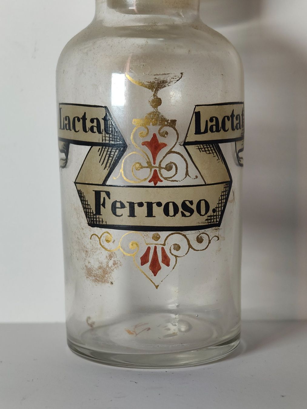 Accessori da laboratorio: Apothekerflasche LACTAT FERROSO Um 1900 18cm – Usato da Monthey venduto da 19_karen_84 1