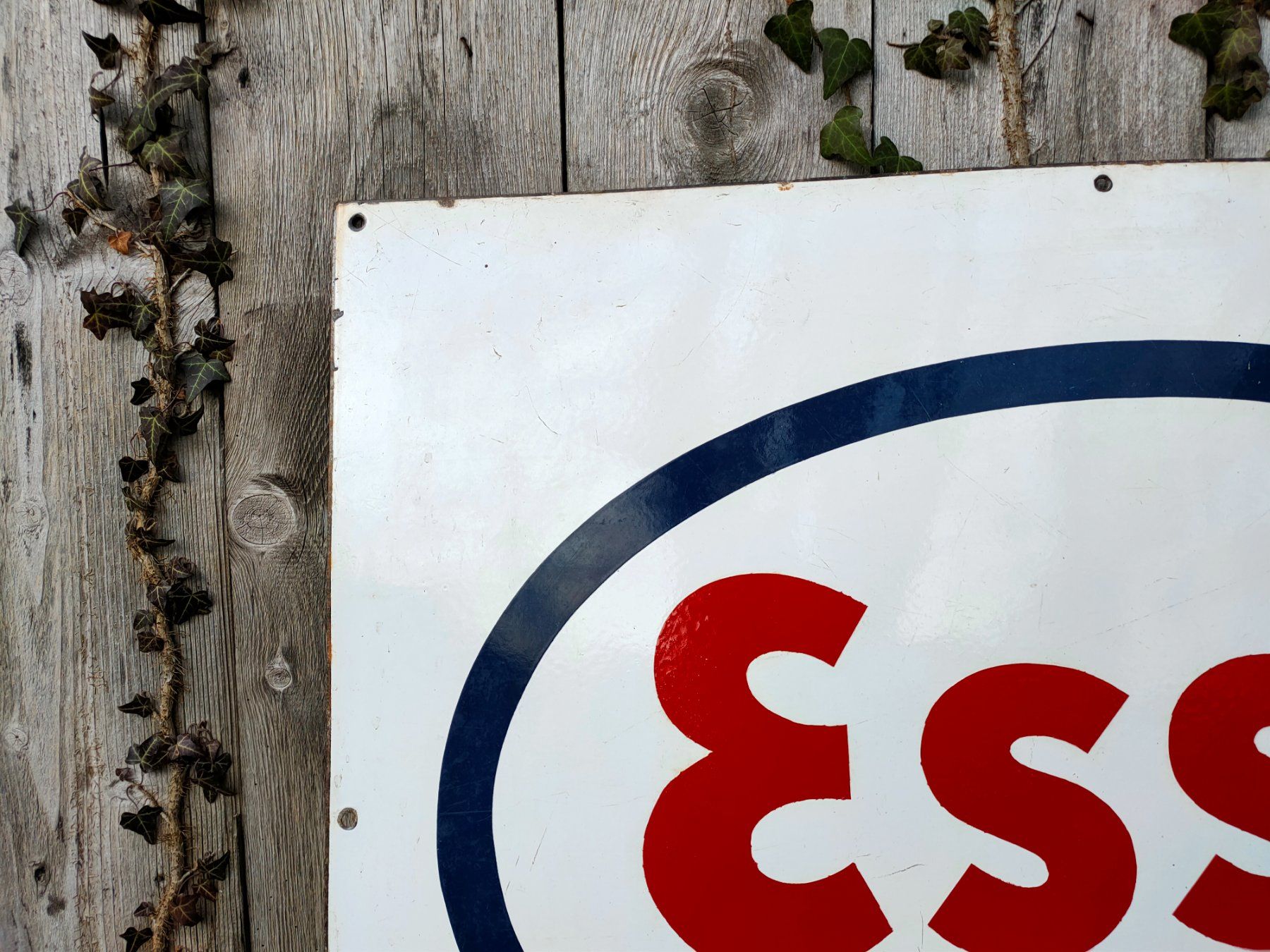Ecriteaux: Emailschild esso – D'occasion à Bretonnières par Minigab 4