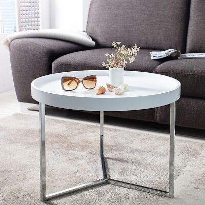 Tavoli: COUCHTISCH Modular Weiss/Chrom Sofatisch NEU – Nuovo e nell'imballaggio originale da Sulgen venduto da eytsh 2