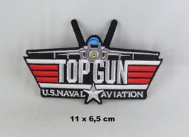 TOP GUN - Aufnäher - Aufbügler - Stickerei - 11x6,5cm