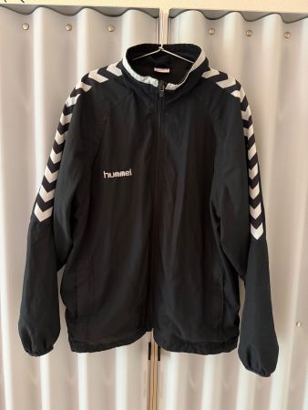 Hummel schwarz weisse Trainerjacke | Sportjacke | Gr.Large