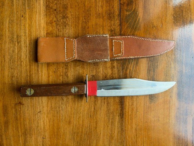 Accessori: Original Bowie Messer mit Lederscheide – Usato da Ennenda venduto da glarner58 1