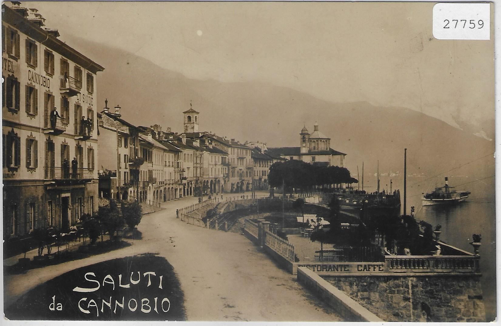 Cartes postales: Saluti da Cannobio - Schiffstempel – D'occasion à Ettingen par Kartenplanet