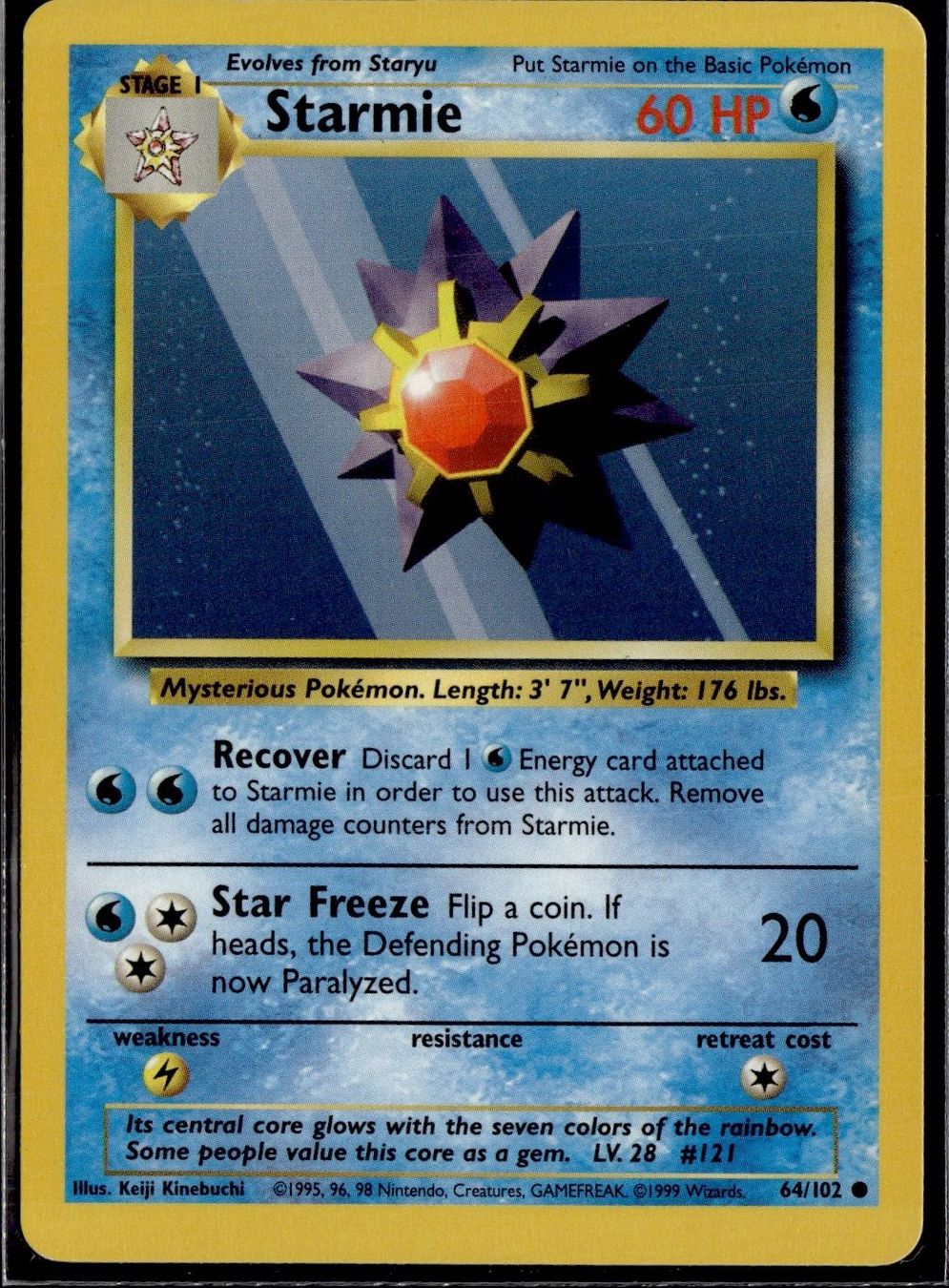 Pokémon Carte collezionabili: Starmie Base Set 64/102 Pokémon 1999 – Usato da Zürich venduto da pokemon_cards