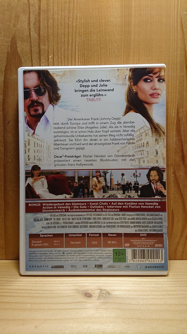 Tutti i DVDs: THE TOURIST DVD mit Johnny Depp – Usato da Wilderswil venduto da Exebub 1