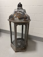 Vintage Laterne/Windlicht, Shabby Chic, gross, 74cm hoch