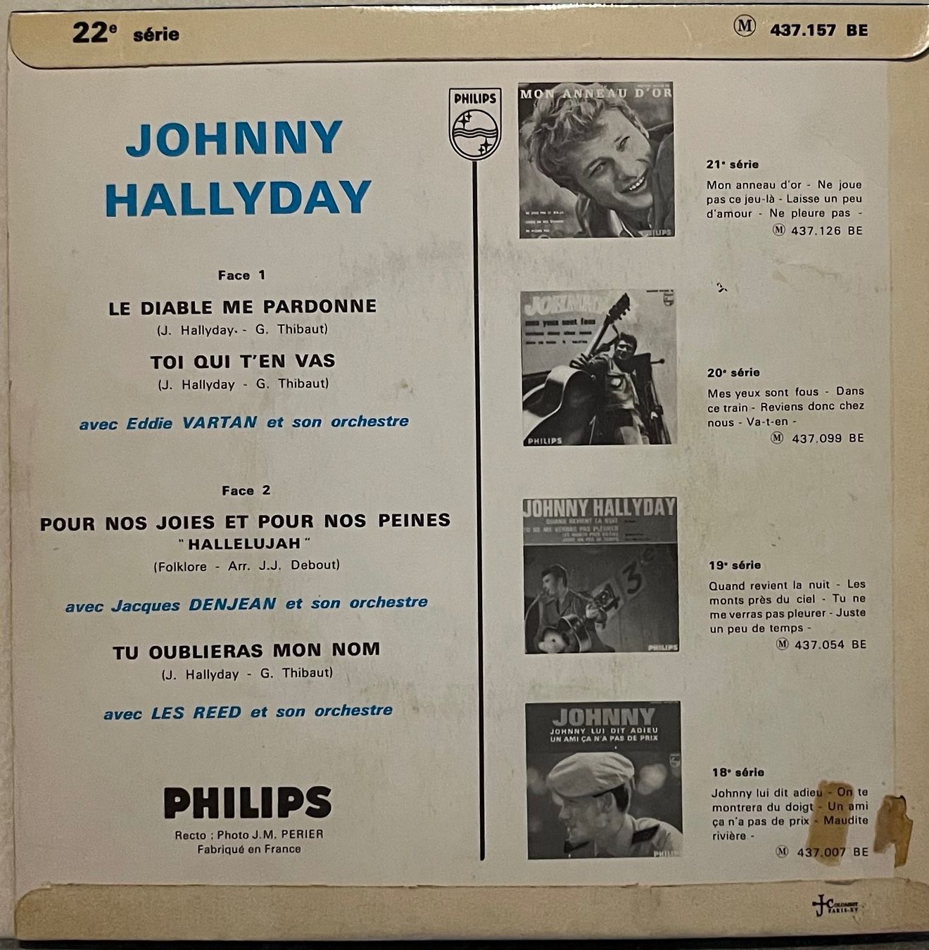 Schallplatten: JOHNNY HALLYDAY - LE DIABLE ME PARDONNE – Gebraucht aus Bussigny von vinyl-pas-cher 1