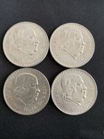 4 originale mexikanische Silbermünzen – 1 Peso 1947