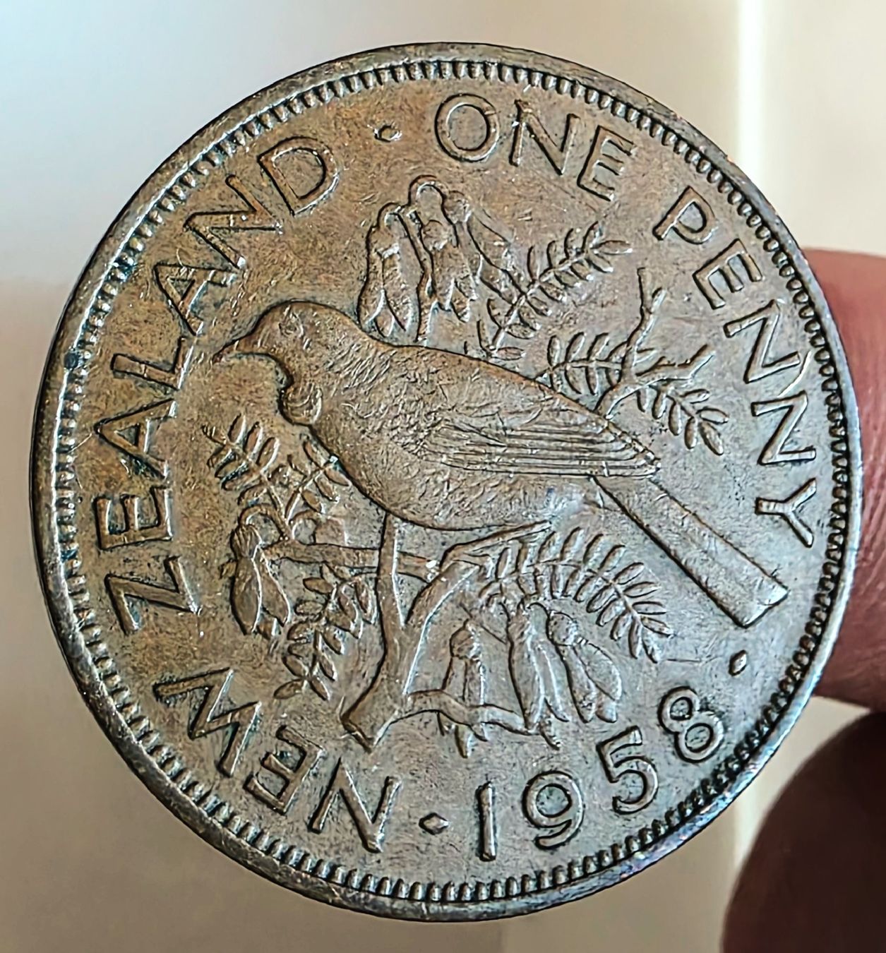 Alle Münzen: NEUSEELAND ONE PENNY 1958 – Gebraucht aus Winterthur von Creso70