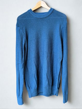 Pull col rond homme bleu taille L bon état
