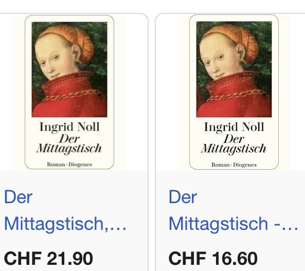 Libri: Ingrid Noll: Der Mittagstisch – Usato da Buchs AG venduto da Allerleis 4