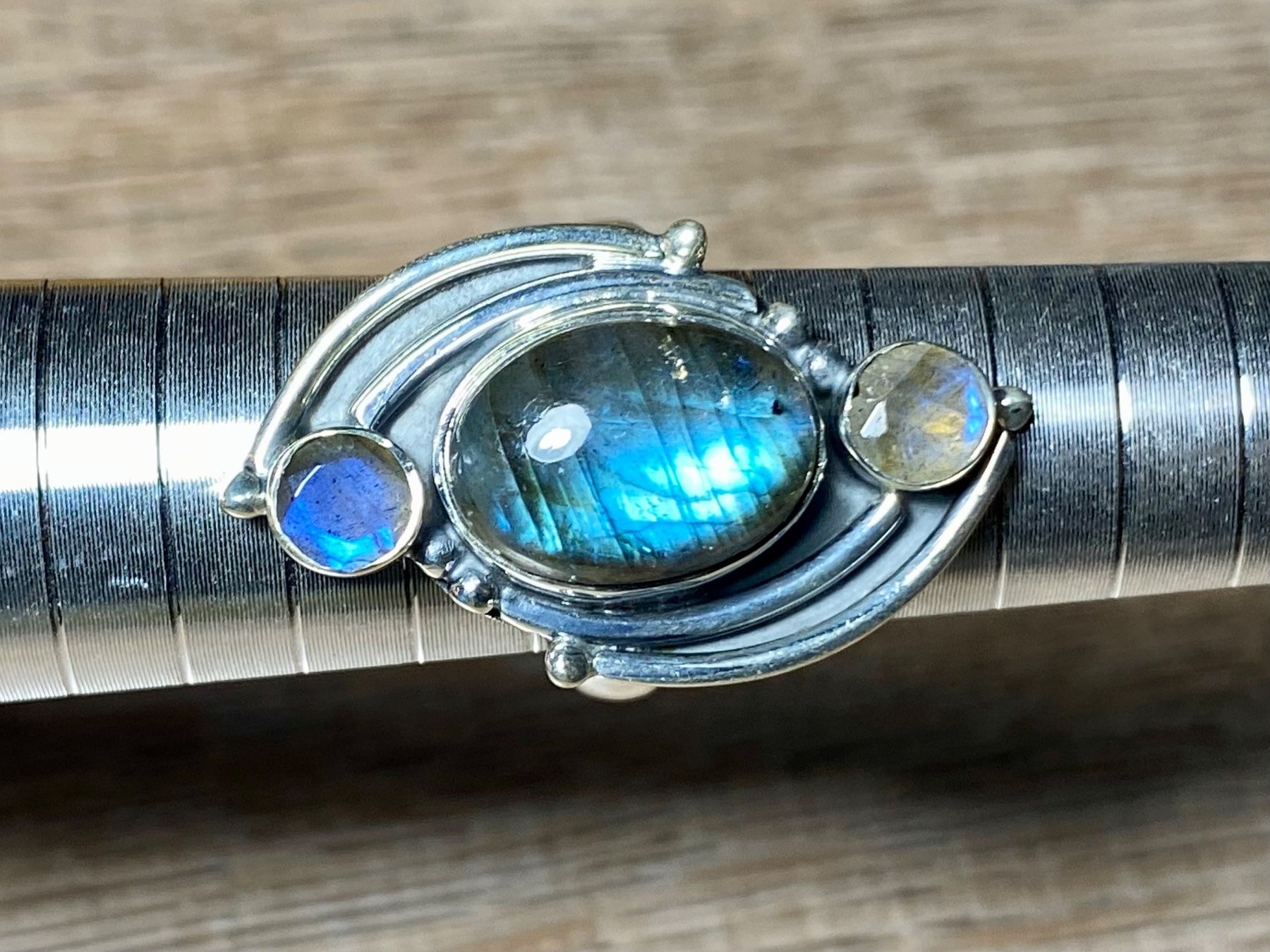 Ringe: kunstvoller Silber(925)ring mit natürlichem Labradorit – Neu und originalverpackt aus Laax von Kiki_Kingdom3 5