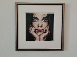 Original Gemälde blaue Augen