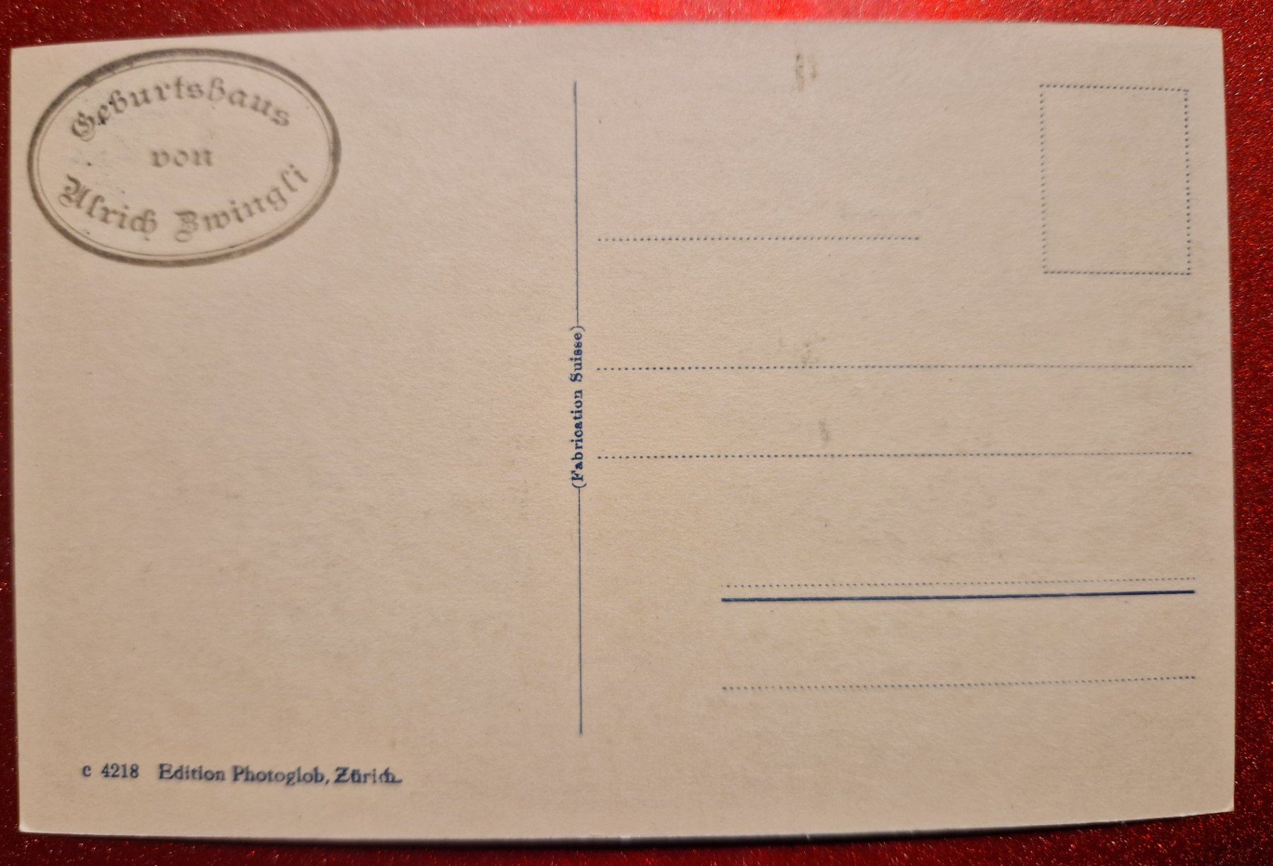 Cartoline postali: Zwinglihaus Wildhaus SG top – Nuovo (secondo la descrizione) da Melchnau venduto da Fishel 1