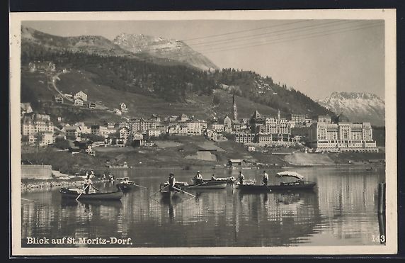 Cartoline postali: AK St. Moritz-Dorf, Blick auf den Ort – Usato da Berlin venduto da bartko-reher
