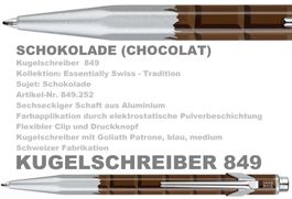 849.252 SCHOKOLADE *** 849 Caran d'Ache mit Goliath Blau M
