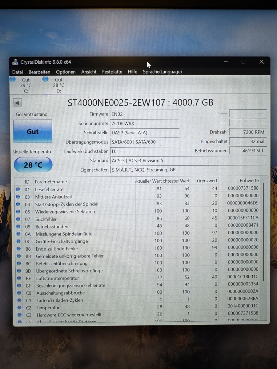 Disques durs: 2x Seagate Ironwolf 4TB – D'occasion à Goldau par vcore 3