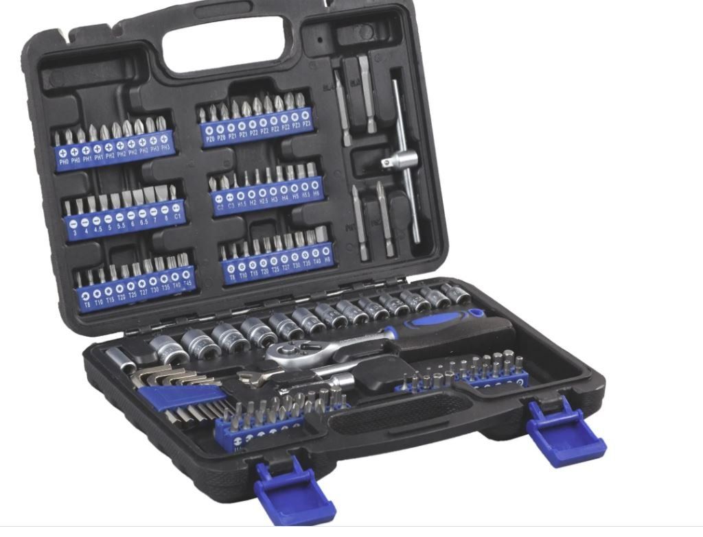 Tutti gli attrezzi: 1/4" Steckschlüssel und Bitsatz 132 teilig - Steckschlüssel – Nuovo e nell'imballaggio originale da Koppigen venduto da Bracher_Mail-House 1