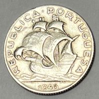 2.50 Escudos -Zweite Republik- Portugal - 1946 (Silber .650)