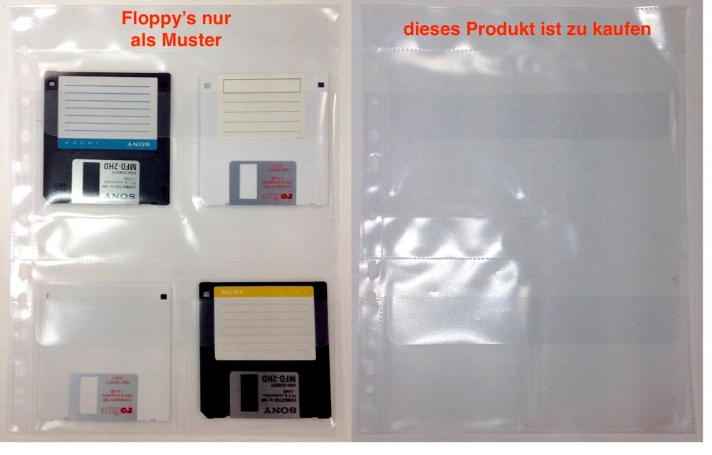 Schutz-Hülle Ablage-Tasche 4-Fächer A4  für Floppy-Disketten | Kaufen auf Ricardo