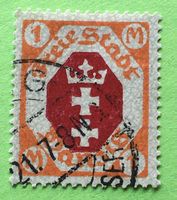 Briefmarken aus Danzig Stadtwappen gestempelt