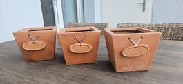 3 er Set Teracota Töpfe 15cm