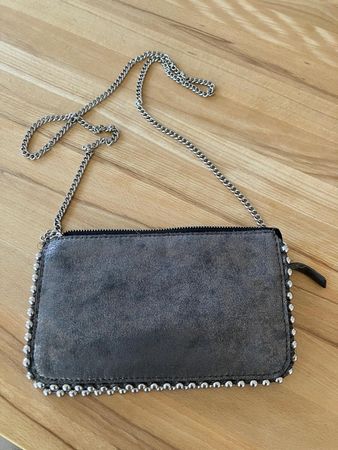 Zara Abendtasche Clutch grau