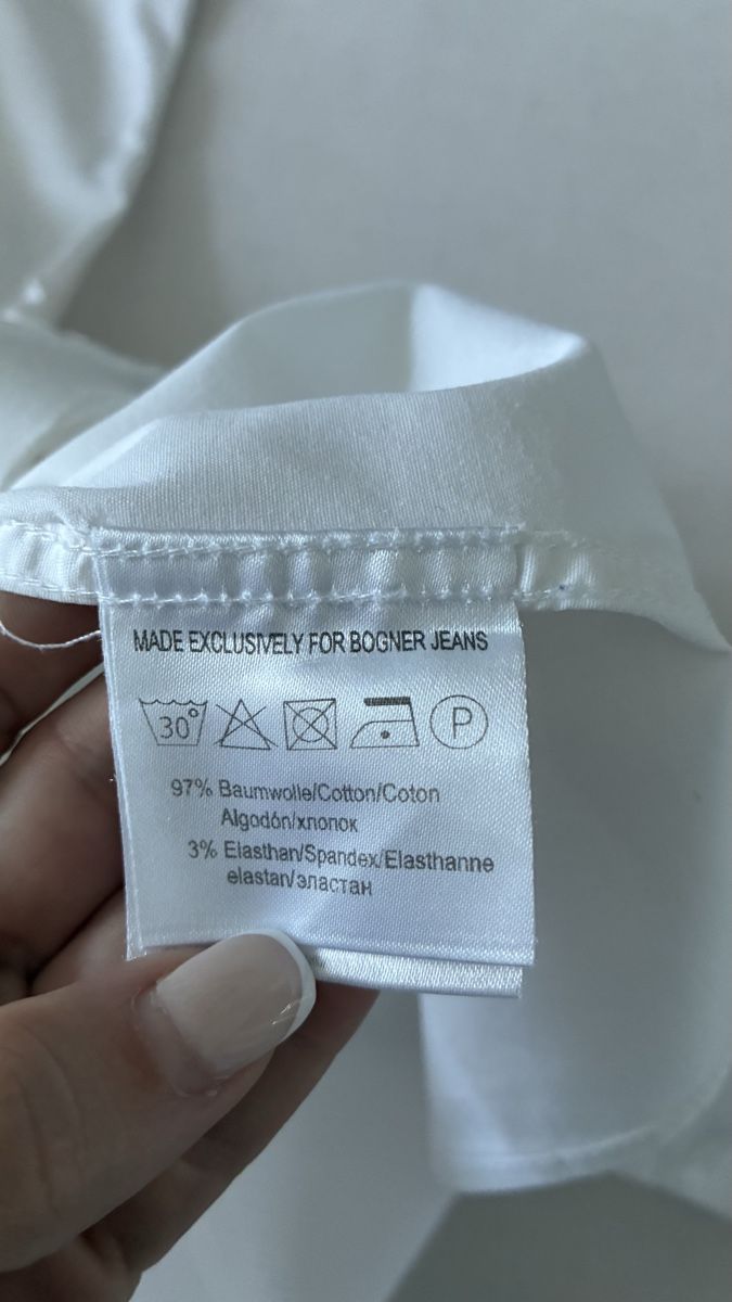 Bogner Camicette: Hemd weiss Baumwolle von Bogner  – Nuovo (secondo la descrizione) da Bäretswil venduto da Viechel 4