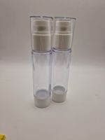 2x Leere Airless Dispenser, Vakuum Pumpspender transparent