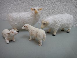 Puppenhauszubehör, Schafe 4 Stück