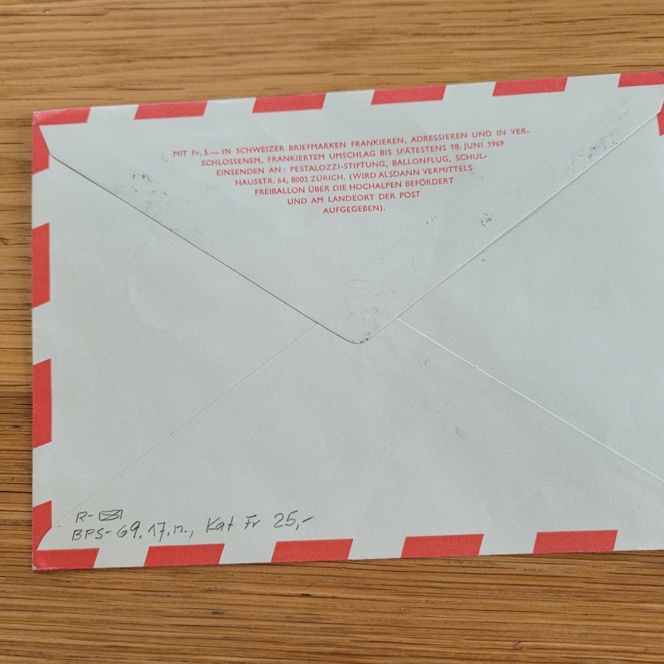 Alle Briefmarken: Ballon Flug Sion 1969 Basel – Gebraucht aus Biel/Bienne von Destockweb 1