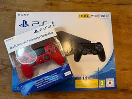 Sony PlayStation 4 Slim 500 GB + 2 DualShock-4-Controller