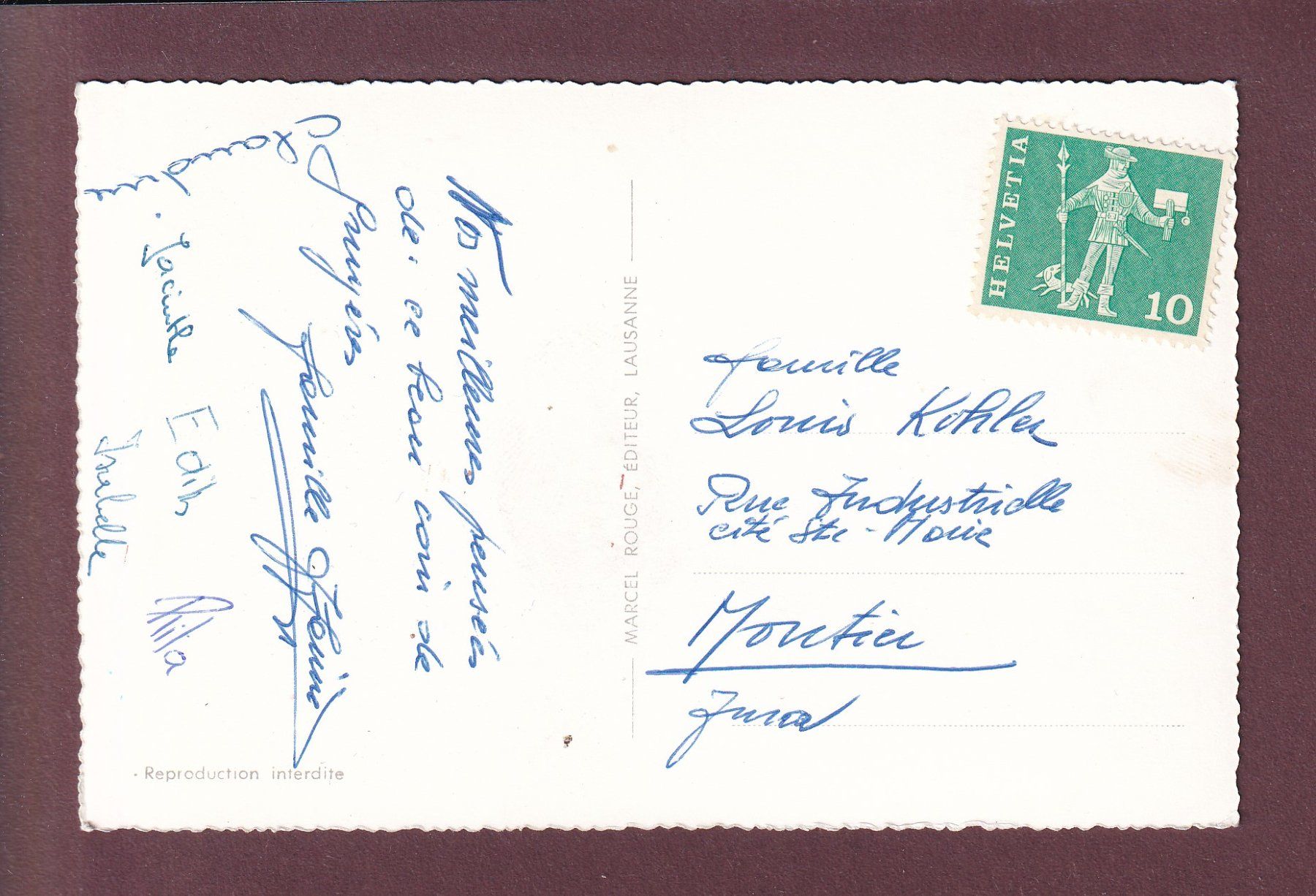 Cartoline postali: Château de GRUYERES - 4 images – Usato da Pully venduto da nicecards 1