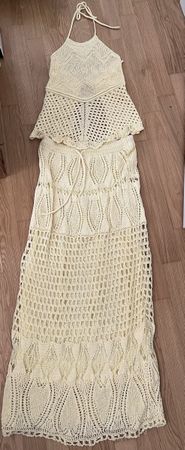 Zara Strick Set, zweiteilig, Top und Rock, Grösse M