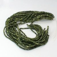 Jade Taiwan, olivgrün, 4mm, 1 Strang
