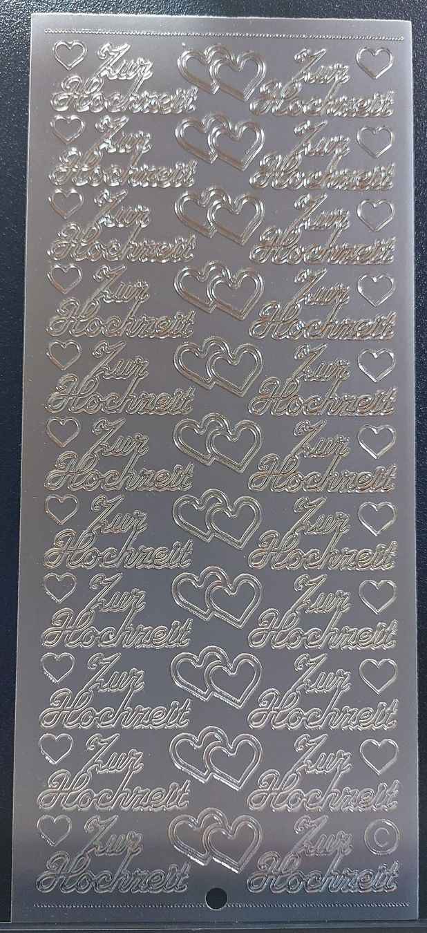 Sticker: Aufkleber "Zur Hochzeit" Gold oder Silber / Neupreis 1.90 – Nuovo e nell'imballaggio originale da Zollikofen venduto da Blackie 1