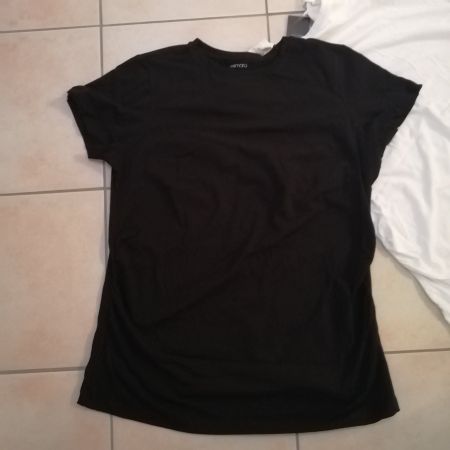 Schwangerschaftsshirts 2-teilig Gr. M-L weiss/schwarz NEU!!!