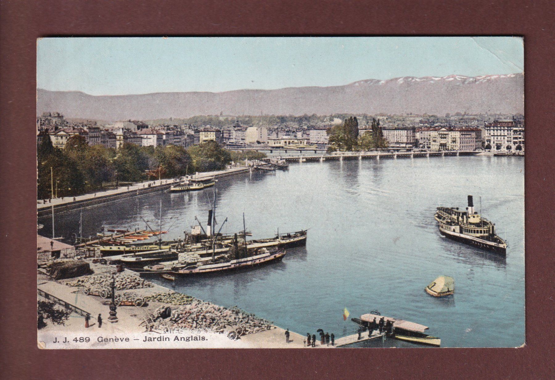Cartoline postali: GENEVE - Rade - Bateaux CGN // pli d'angle // – Usato da Pully venduto da nicecards