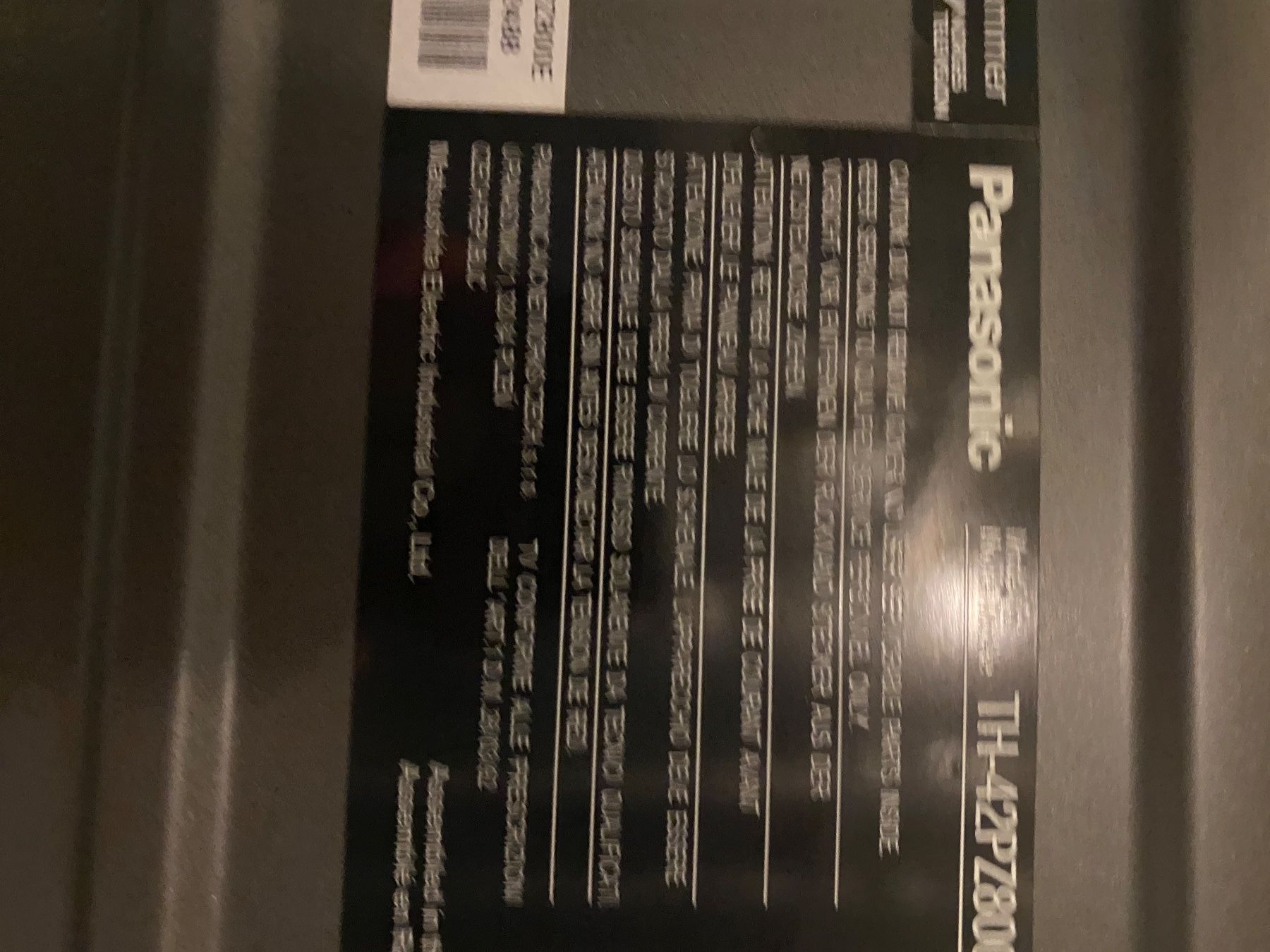 Panasonic Televisori: Fernseher Panasonic TH-42PZ800E – Usato da Lüchingen venduto da LIDB 2