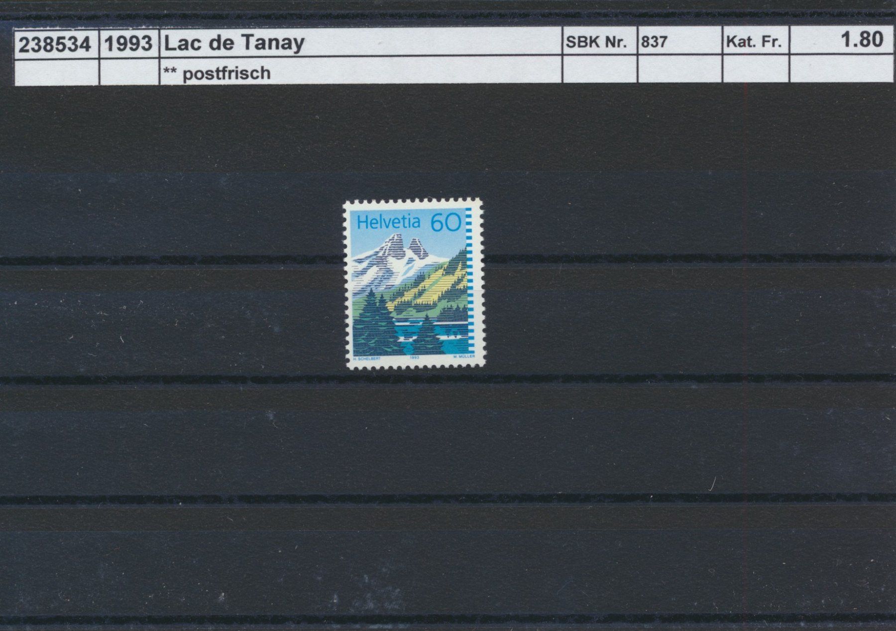 Tous les timbres: 1993 "Lac de Tanay",  ** postfrisch – Neuf (Voir description) à Winterthur par Zupogeru