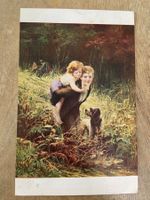 AK 1915 Sedillot Vintage Wald Kinder Hund Spaziergang