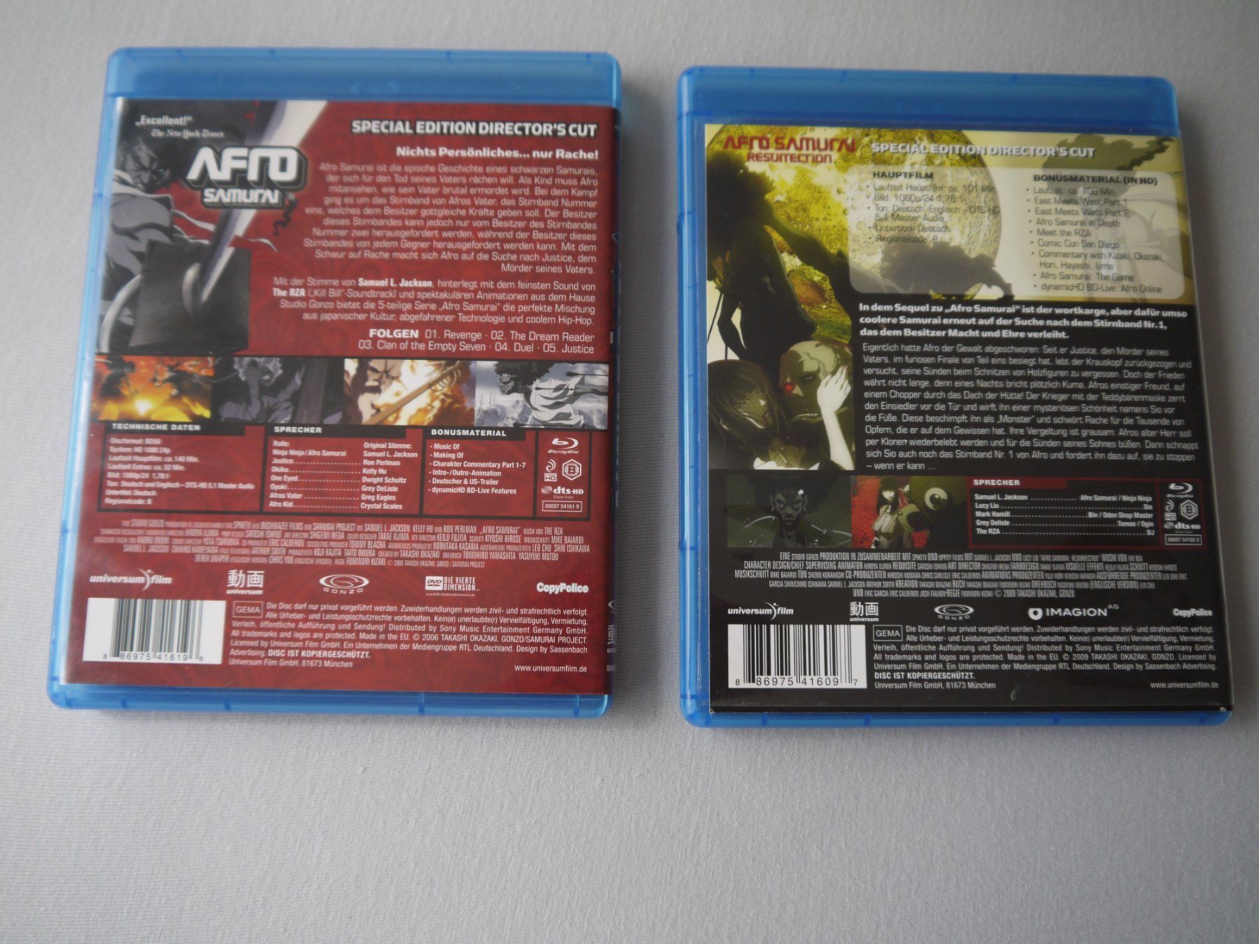 Tutti i DVDs: AFRO SAMURAI 1 und 2 Special Directors Cut-selten – Usato da Hagendorn venduto da Blaf 1
