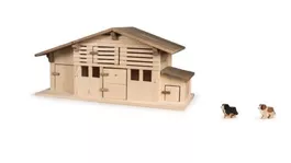 275.- Sale Schöner Trauffer Stall 2004, 2 Hunde a 7,5cm, neu